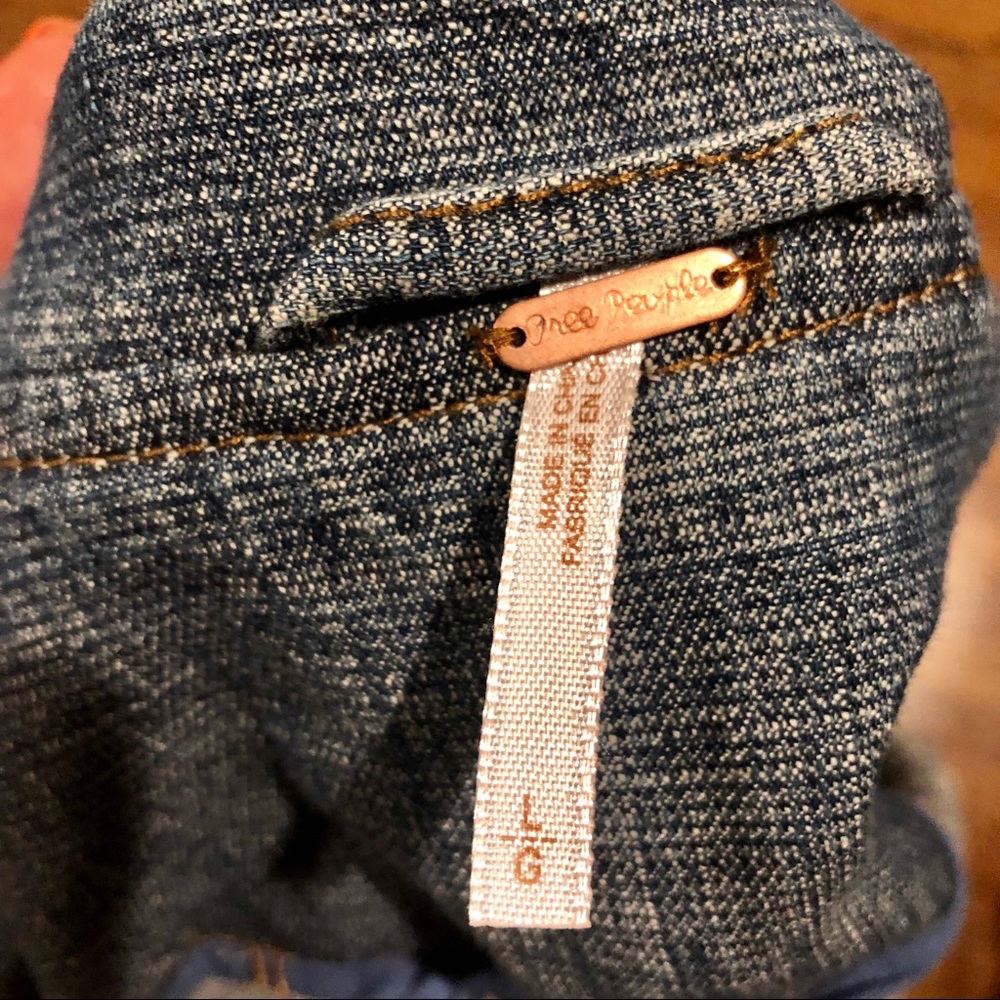 FREE PEOPLE Distressed Denim Jacket - Picture 3 of 7